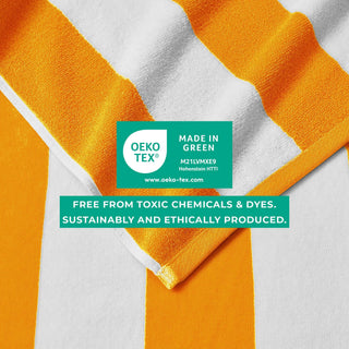 Elegant Cotton Velour Cabana Stripe Beach Towel – Novia Collection