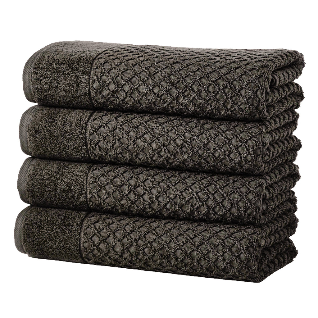 Grayson Cotton Diamond Waffle Weave Bath Towel Set