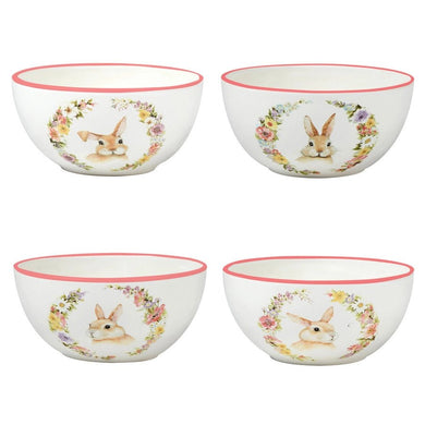 Easter Bunny Garden Ice Cream Bowl - Set of 4 Assorted Designs - Anara Lifestyle