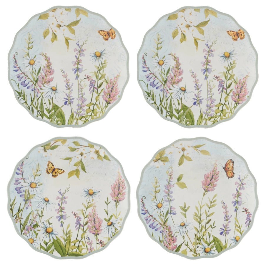 Easter Meadow Canape Plate Round Set of 4 Assorted Designs - Anara Lifestyle