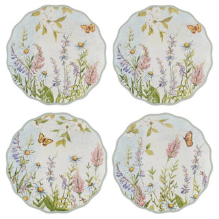 Easter Meadow Canape Plate Round Set of 4 Assorted Designs - Anara Lifestyle