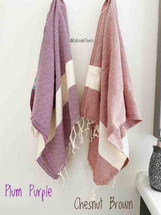 Diamond Hand Towel | Oversized Cotton Diamond Weave Towel