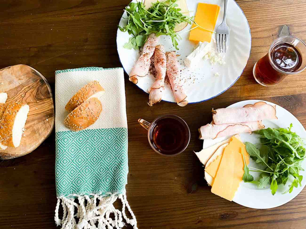 Diamond Hand Towel | Oversized Cotton Diamond Weave Towel