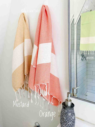 Diamond Hand Towel | Oversized Cotton Diamond Weave Towel