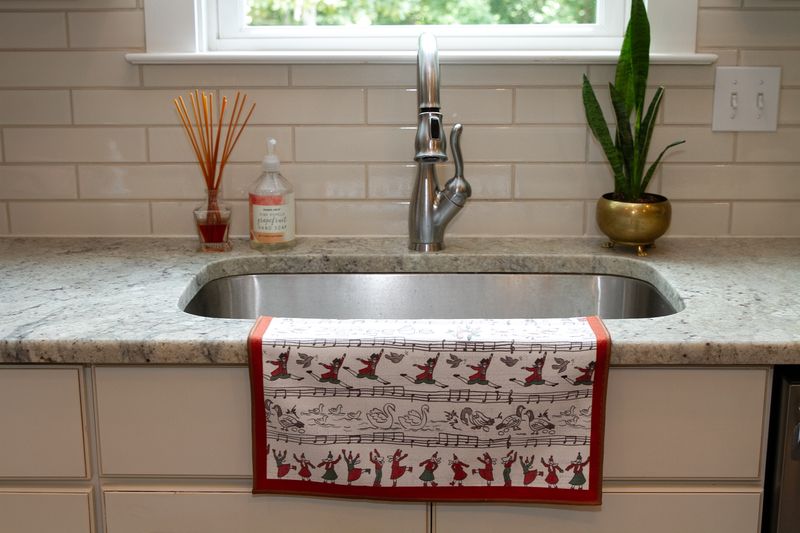 Elegant 12 Days of Christmas Double-Sided Tea Towel