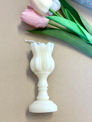 Elegant Tulip Candle Holder for Scented Candles - Chic Home Decor Accent