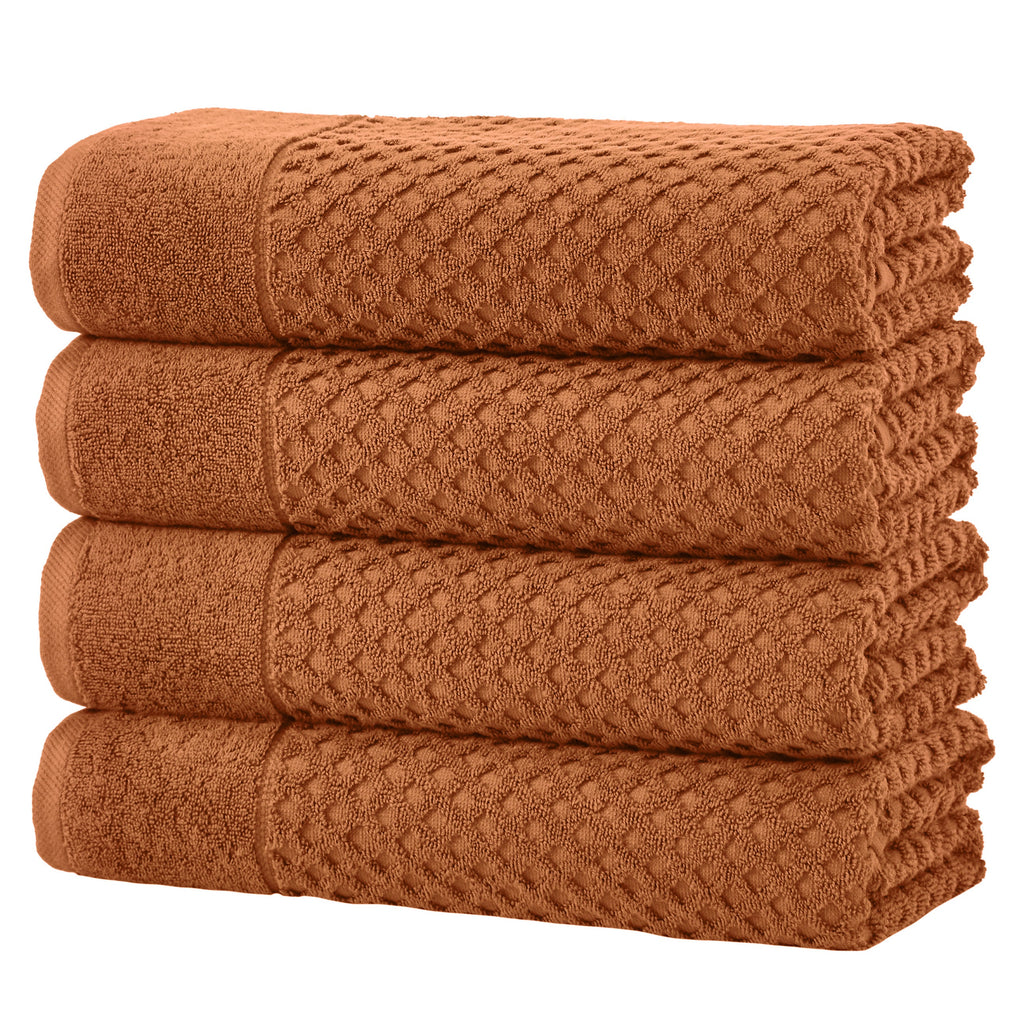 Grayson Cotton Diamond Waffle Weave Bath Towel Set