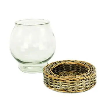 Glass Terrarium and Aquatic Display Jar Set of 2