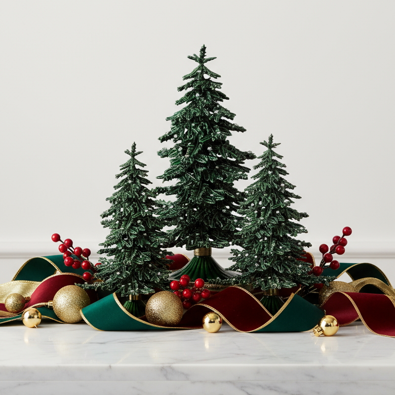 Green Enamel Christmas Tree