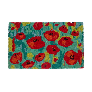 Field of Poppies Natural Coir Doormat