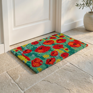 Field of Poppies Natural Coir Doormat