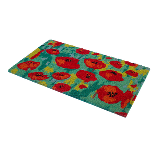 Field of Poppies Natural Coir Doormat