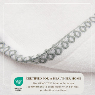 Elegant Cotton Border-Stitched Towel Set – Valery Collection (6-Piece)