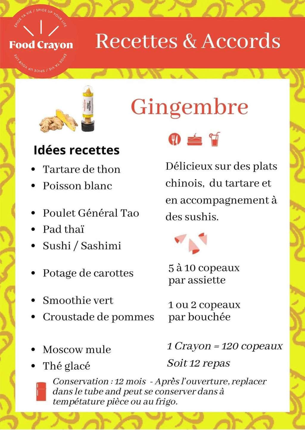 Food Crayon UNO |GINGER - Anara Lifestyle