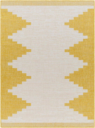 Djugun Yellow Outdoor Rug – Bright Durable Weather-Resistant Patio Carpet
