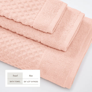 Grayson Cotton Diamond Waffle Weave Bath Towel Set
