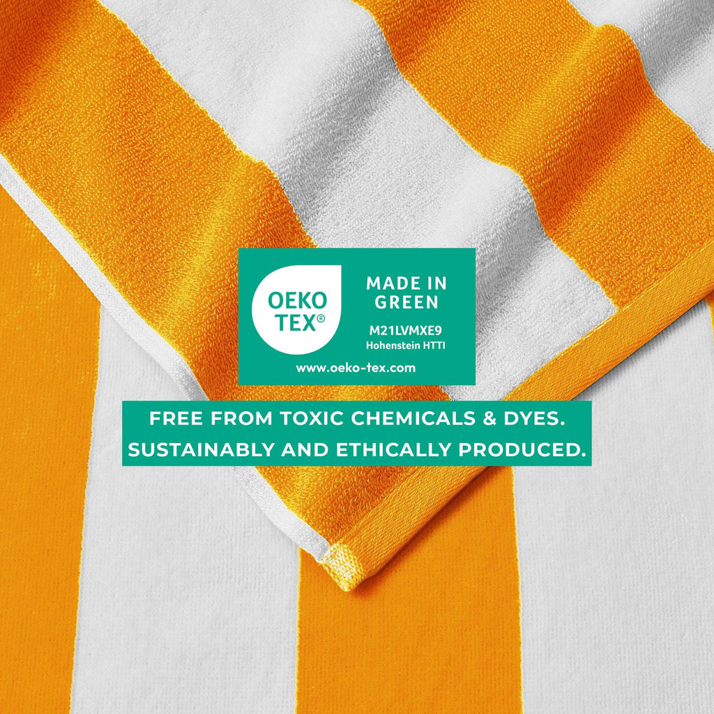 Elegant Cotton Velour Cabana Stripe Beach Towel – Novia Collection