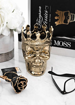 Gold Bonaparte Skull Candle | Monte Cristo Collection - Anara Lifestyle