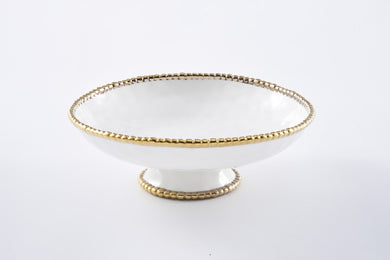 Golden Salerno Footed Bowl - Anara Lifestyle