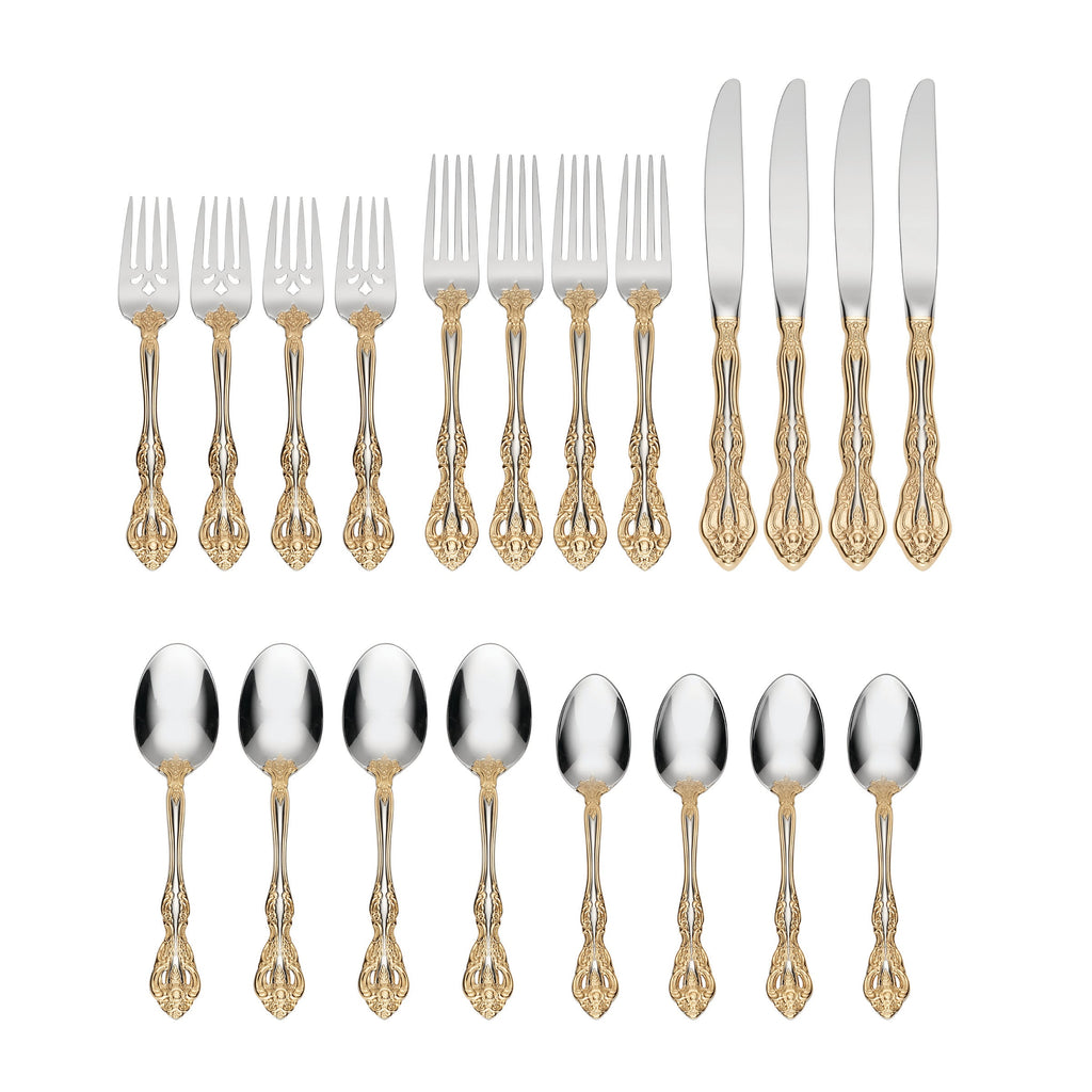 Oneida Golden Michelangelo 20-Piece Flatware Set, 18/10 stainless steel (view 4)
