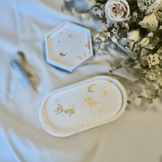 Handmade Jesmonite Tray – Minimalist Decorative Tray