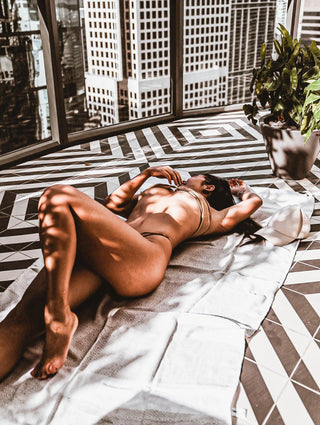 Haley Diamond Turkish Cotton Towel – Jacquard Diamond or Stripe Design (200 GSM)