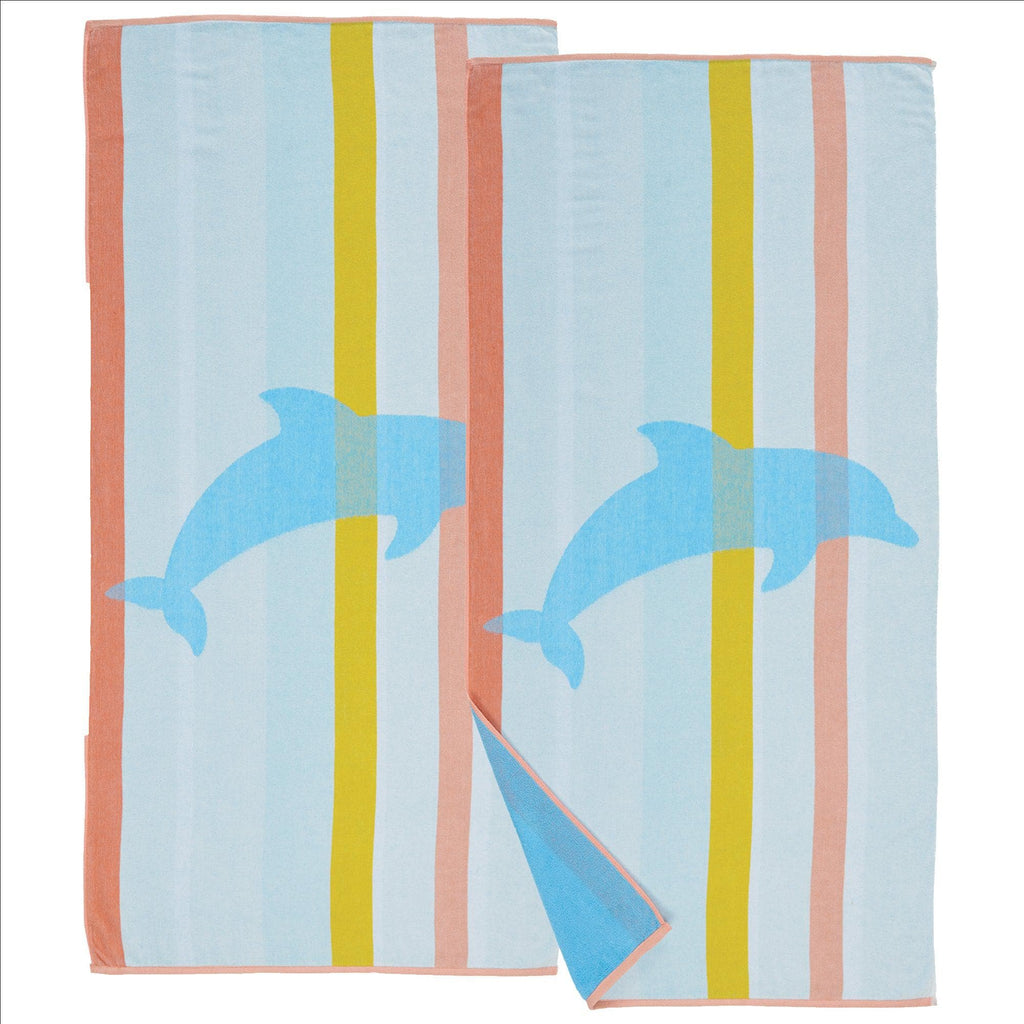 Elegant Vibrant Cotton Beach Towel Set – Boca Collection (2-Pack)