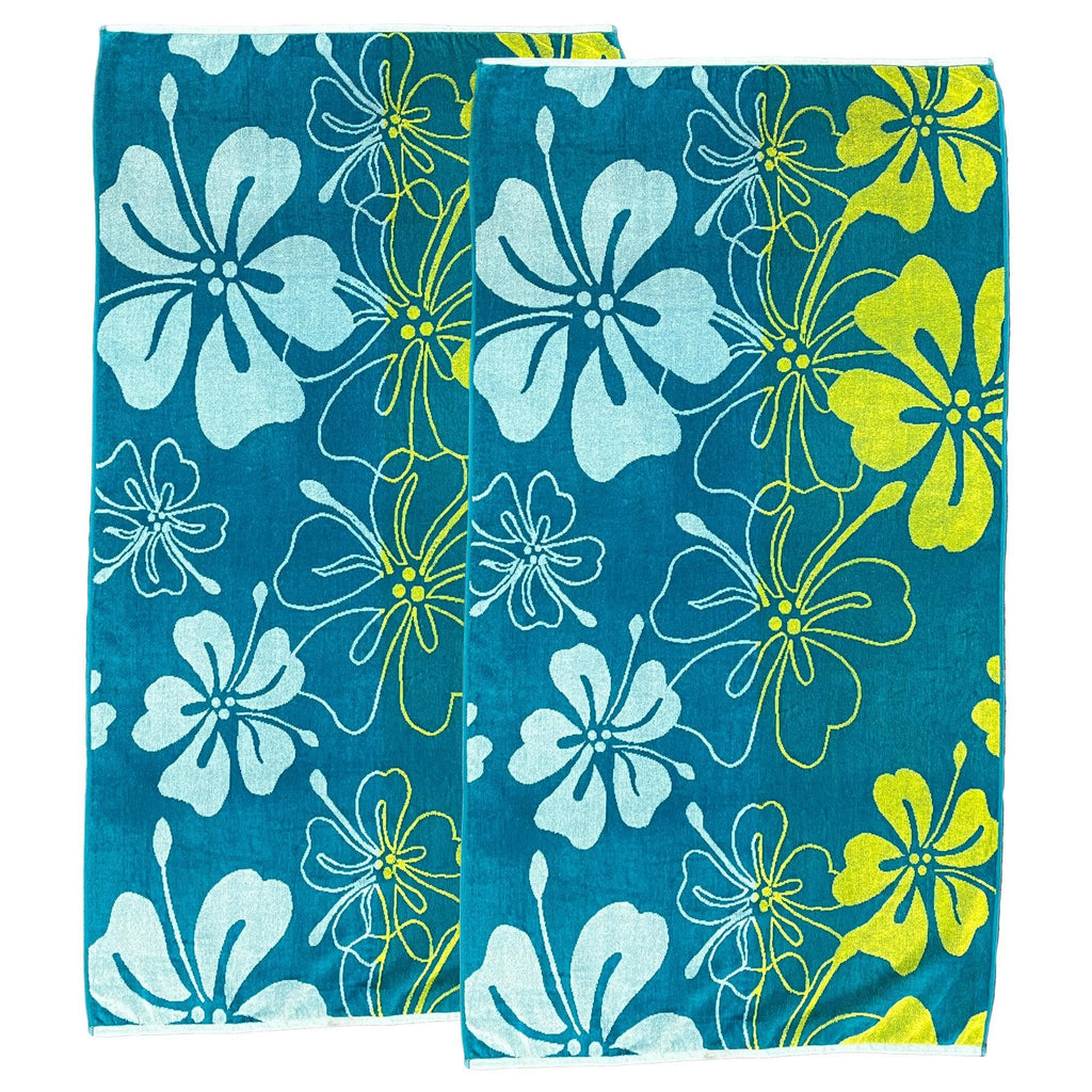 Elegant Vibrant Cotton Beach Towel Set – Boca Collection (2-Pack)