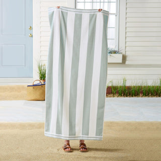 Elegant Striped Cabana Beach Towel Set – Edgartown Collection (4-Pack)