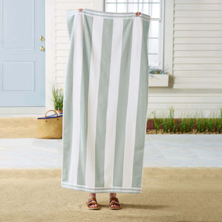 Elegant Striped Cabana Beach Towel Set – Edgartown Collection (4-Pack)