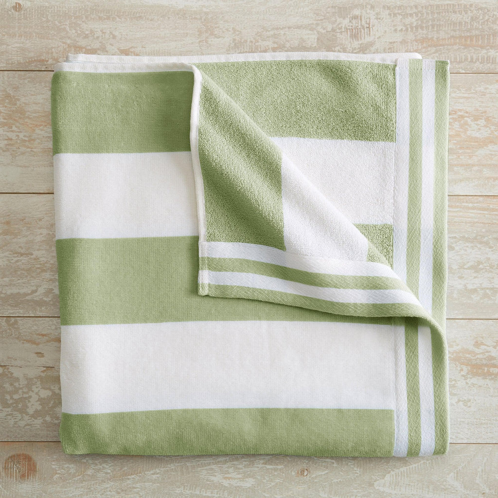 Elegant Oversized Striped Cabana Beach Towel – Edgartown Collection
