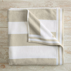 Elegant Oversized Striped Cabana Beach Towel – Edgartown Collection
