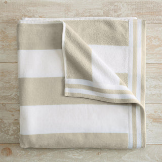 Elegant Oversized Striped Cabana Beach Towel – Edgartown Collection
