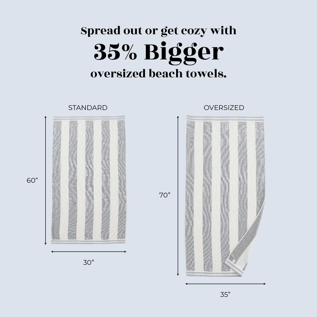 Elegant Oversized Striped Cabana Beach Towel – Edgartown Collection