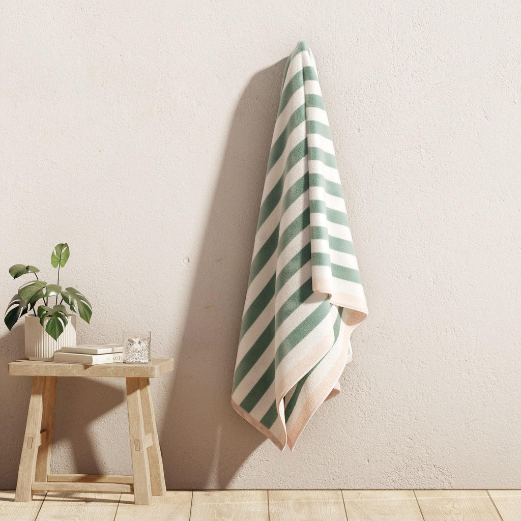 Santa Cruz Oversized Striped Border Cabana Beach Towel