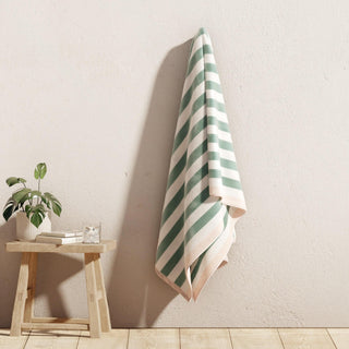 Santa Cruz Oversized Striped Border Cabana Beach Towel