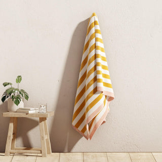 Santa Cruz Oversized Striped Border Cabana Beach Towel