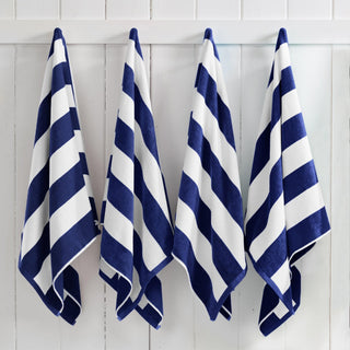 Elegant Cotton Velour Cabana Stripe Beach Towel – Novia Collection