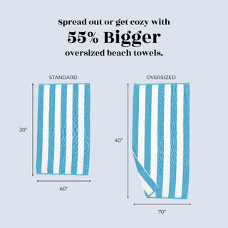 Elegant Cotton Velour Cabana Stripe Beach Towel – Novia Collection