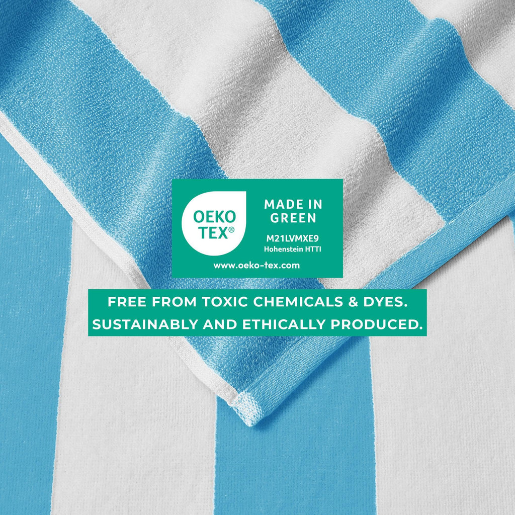 Elegant Cotton Velour Cabana Stripe Beach Towel – Novia Collection