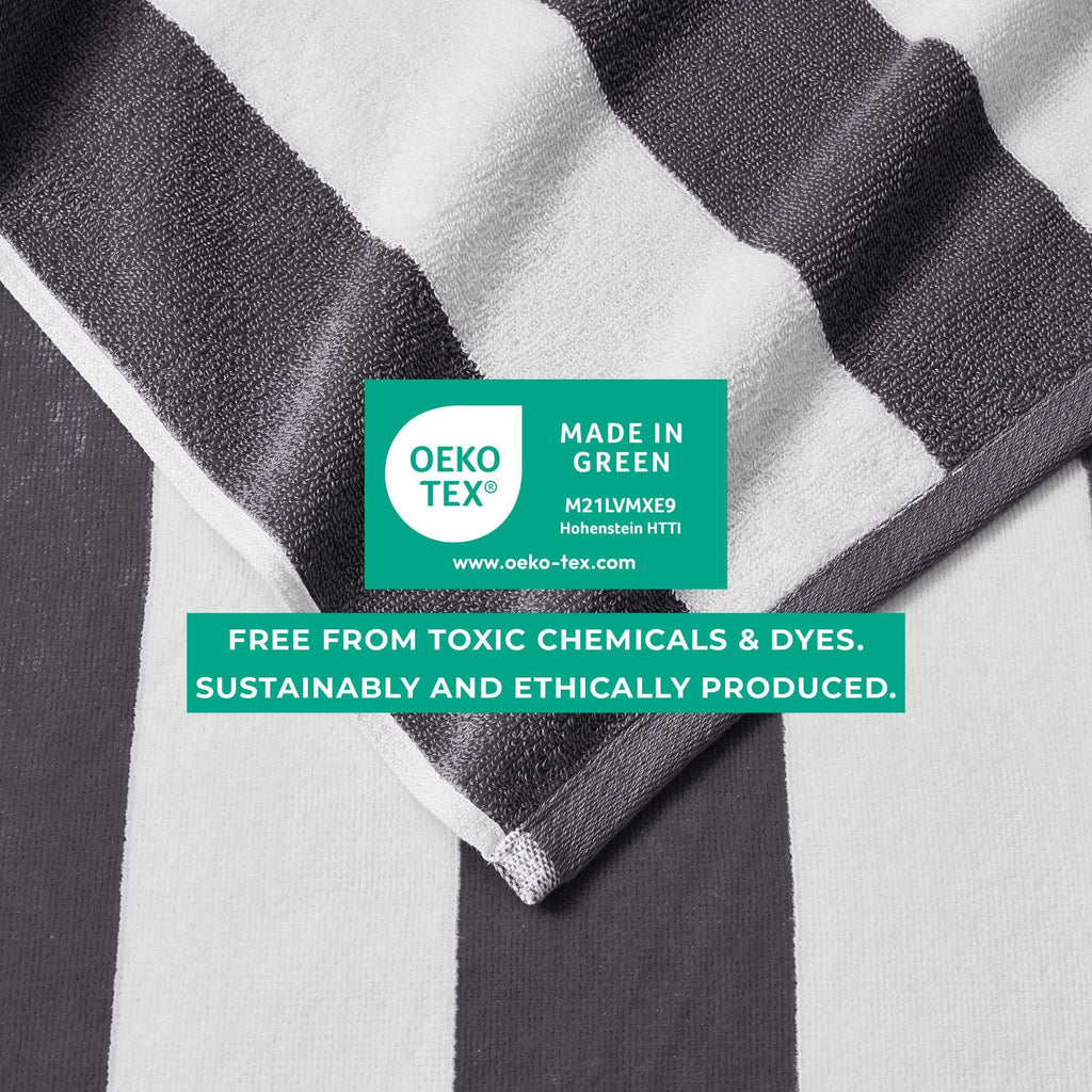 Elegant Cotton Velour Cabana Stripe Beach Towel – Novia Collection