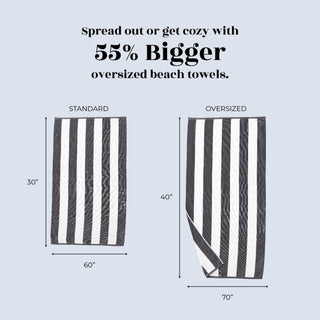 Elegant Cotton Velour Cabana Stripe Beach Towel – Novia Collection