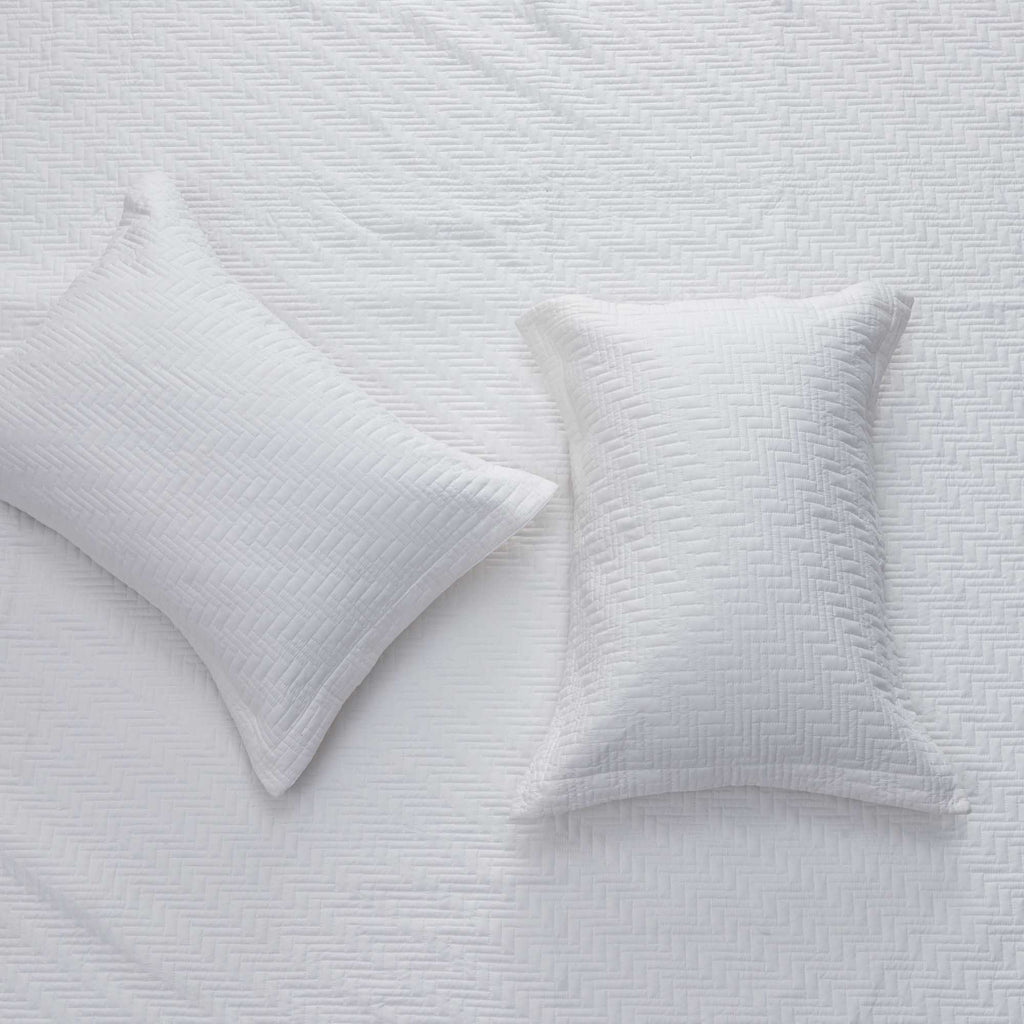 Elegant Herringbone Stitched Quilt Set – Louise Collection (3-Piece)