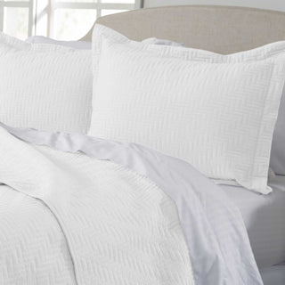 Elegant Herringbone Stitched Quilt Set – Louise Collection (3-Piece)