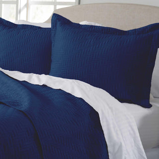 Elegant Herringbone Stitched Quilt Set – Louise Collection (3-Piece)