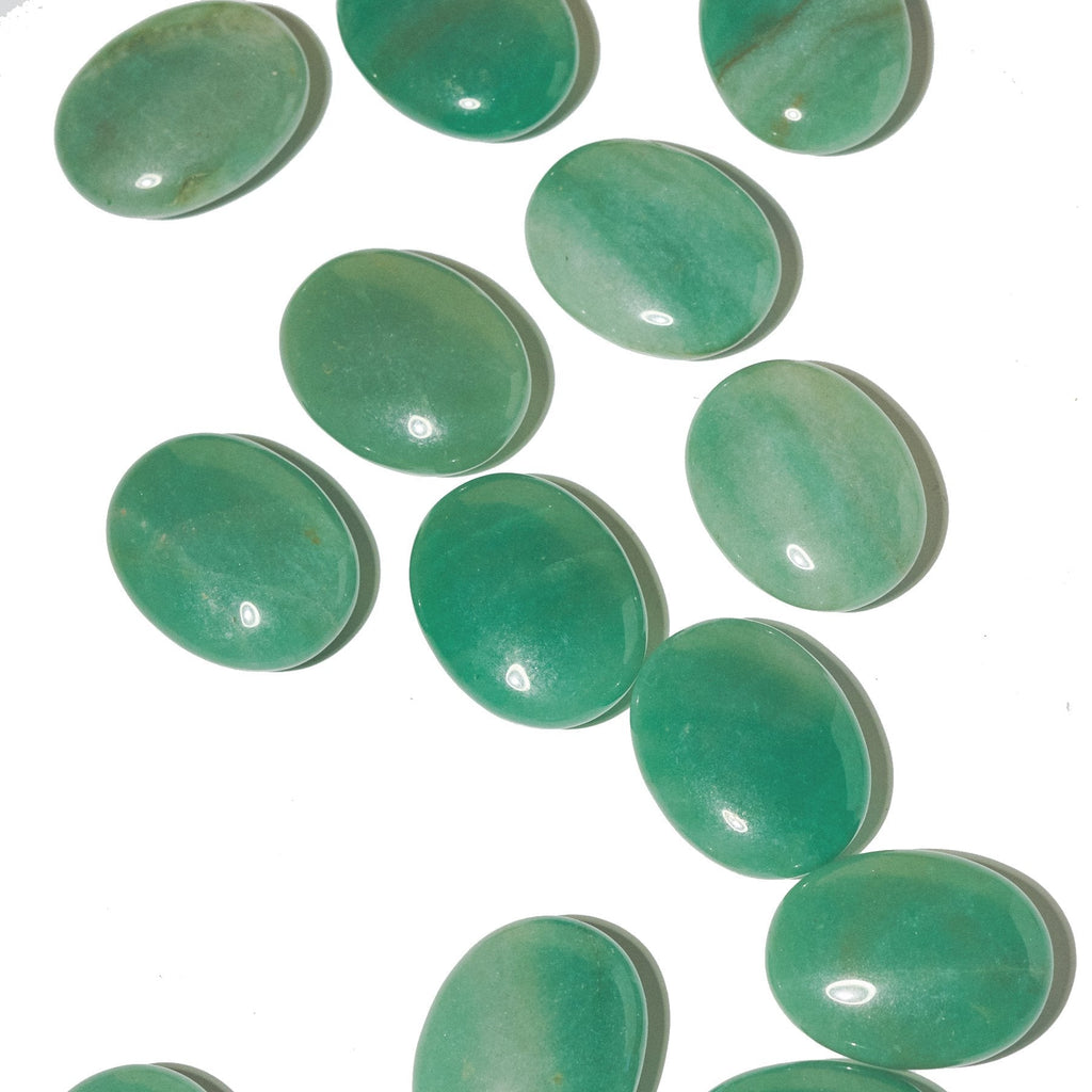 Green Aventurine Palm Stone | Abundance & Heart Chakra Crystal