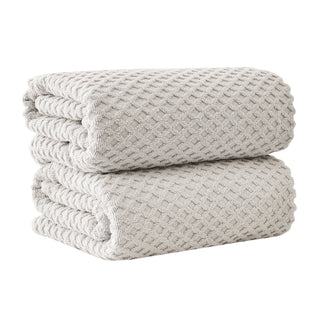 Grayson Cotton Diamond Waffle Weave Bath Towel Set