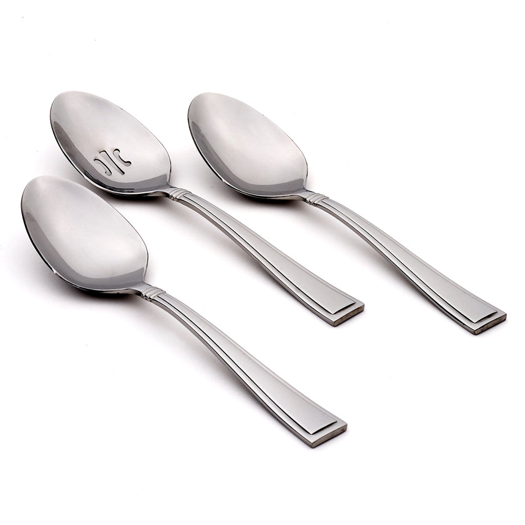 Oneida Butler 3-Piece Serving Spoons, 18/0 stainless steel