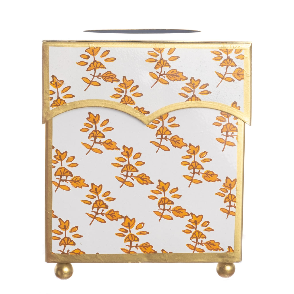 Orange Blossom Wastepaper Basket & Tissue (3 Options) | Elegant Bath Décor