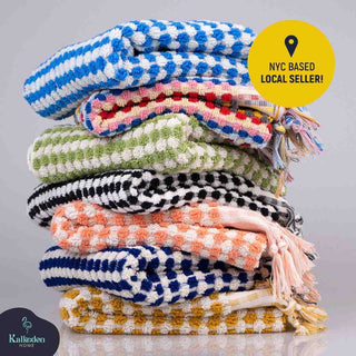 Pom Pom Hand Towel | Organic Turkish Cotton Plush Jacquard Towel